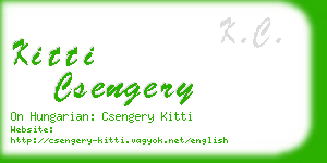 kitti csengery business card